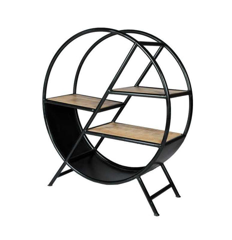 Cosmo Industrial Round Open Bookcase - View 3