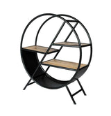 Cosmo Industrial Round Open Bookcase - View 3