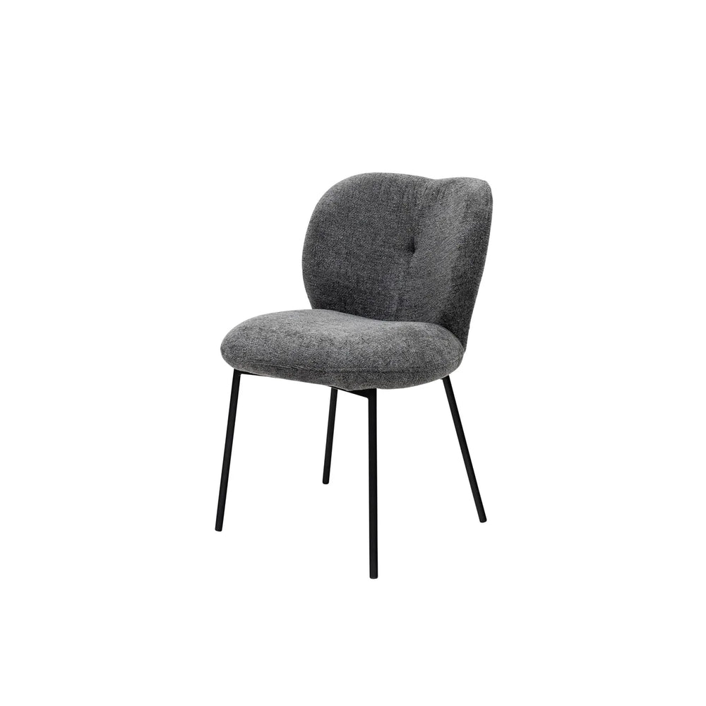 Opal Fabric Dining Chair - Charcoal