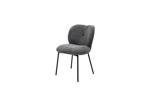 Opal Fabric Dining Chair - Charcoal