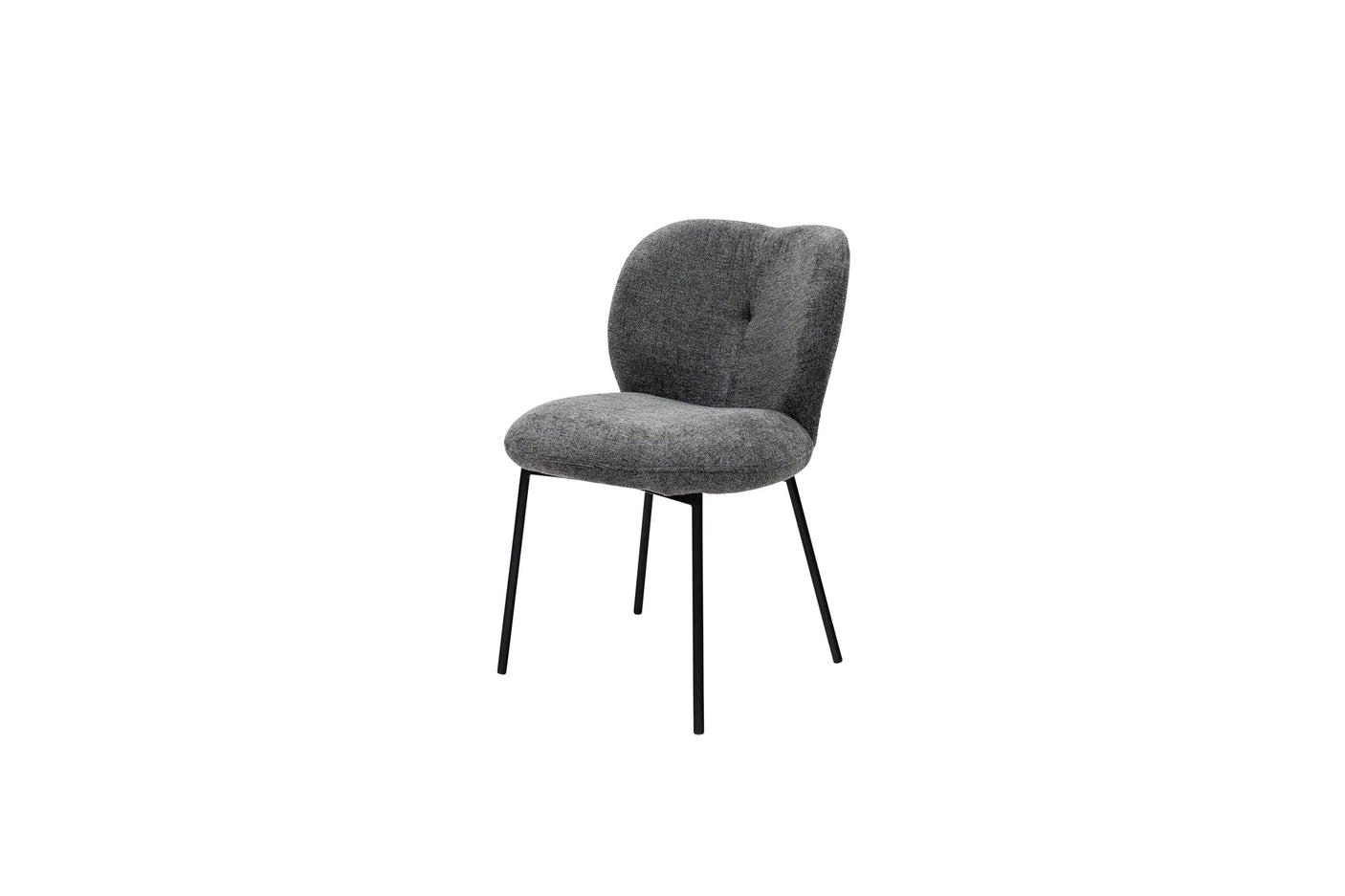 Opal Fabric Dining Chair - Charcoal