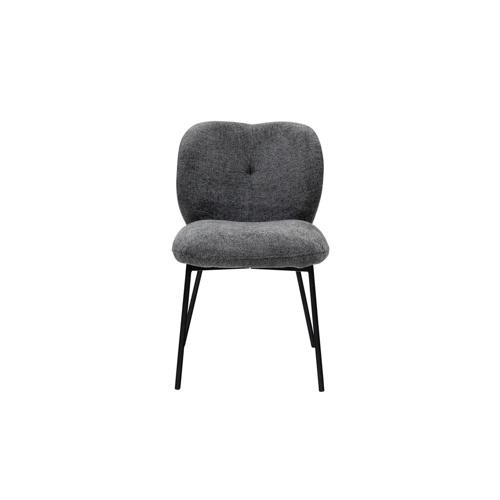 Opal Fabric Dining Chair - Charcoal