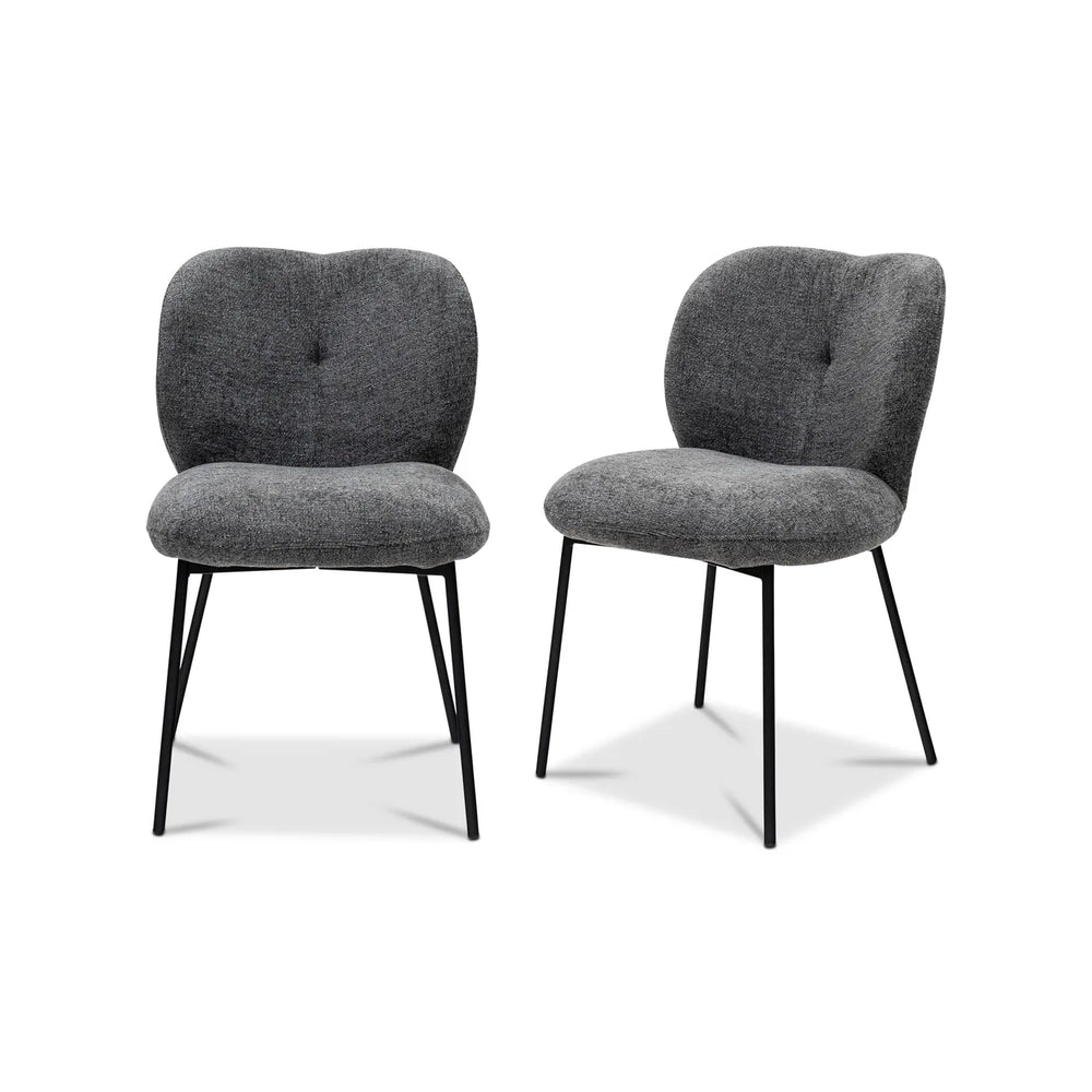 Opal Fabric Dining Chair - Charcoal