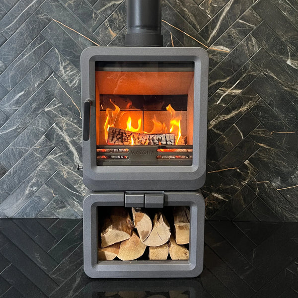 Mazona Orka Grey Eco Stove 5kw With Logstore