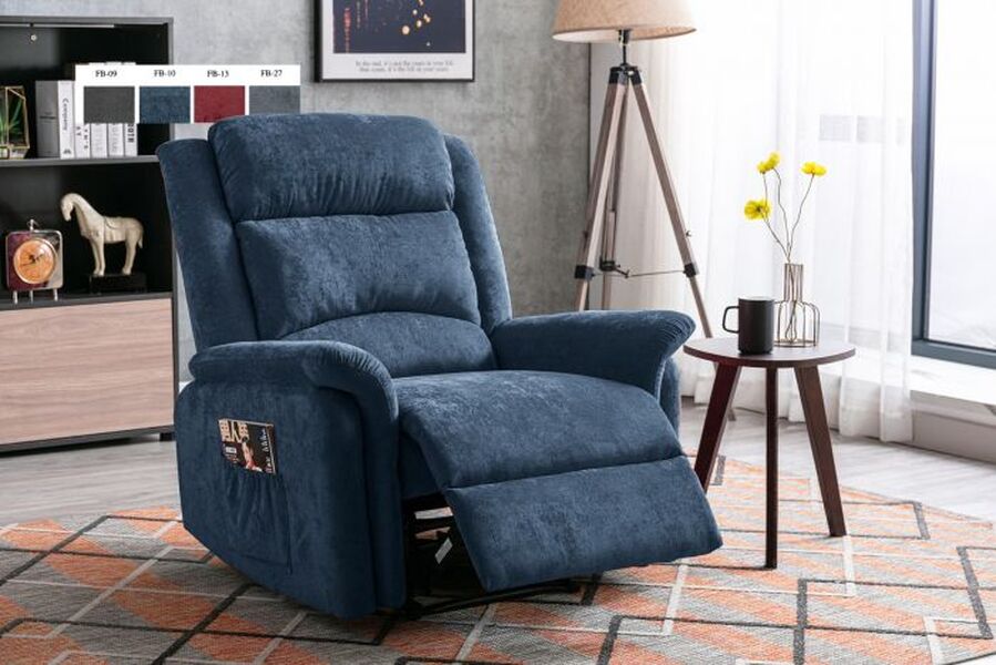 Boyd Recliner Chair-Denim Blue