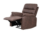 Taylor Recliner Chair-Leather Air-Antique Brown Rub Off