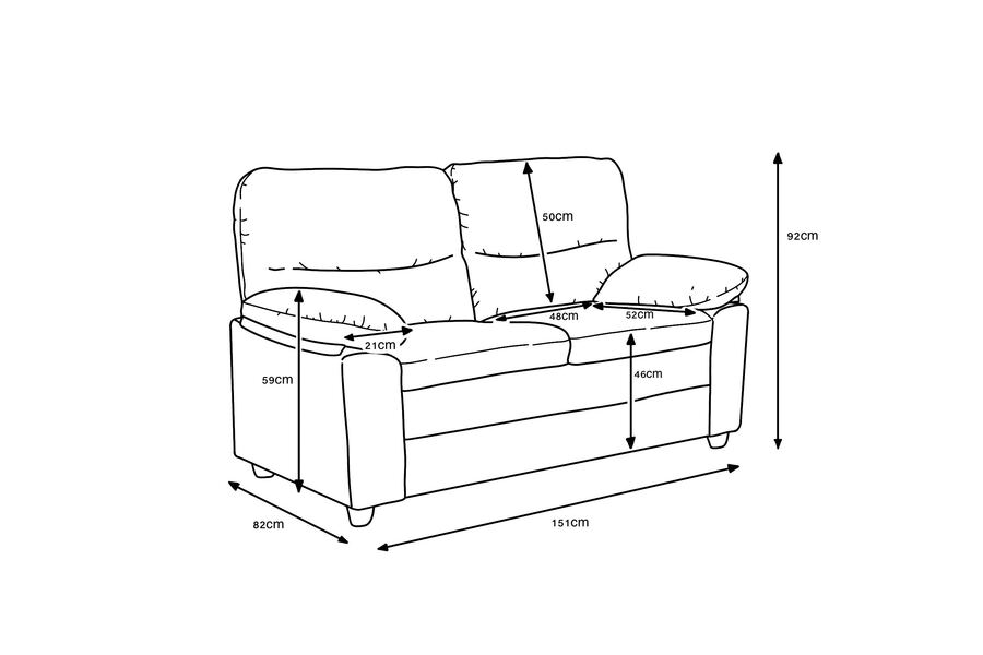 Andreas 2 Seater-Grey