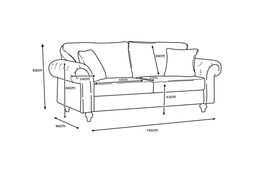 Chelsea 3 Seater - Blue