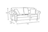 Chelsea 3 Seater - Blue