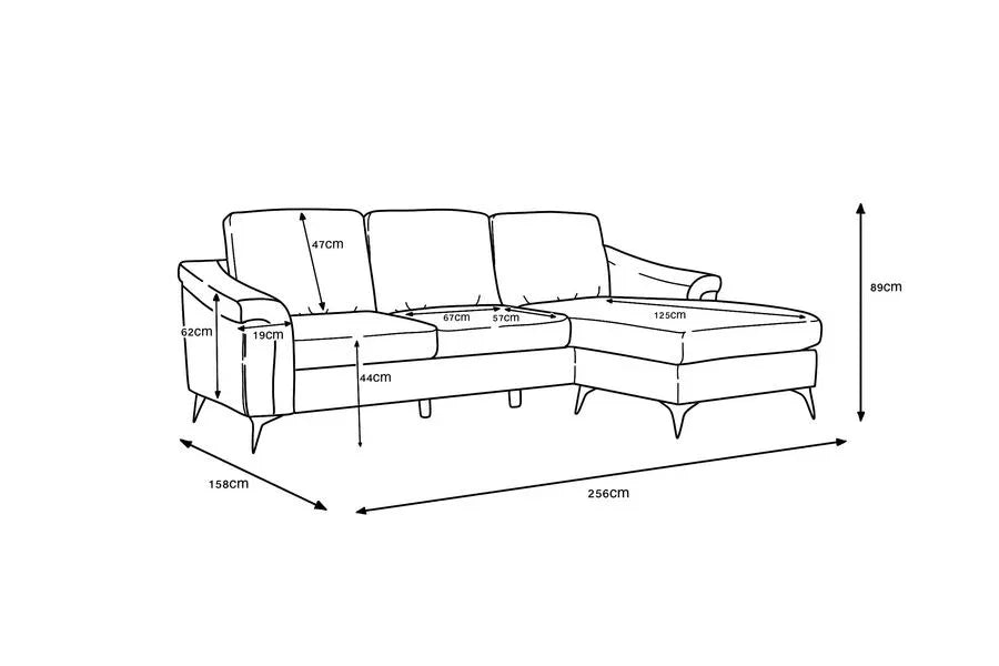 Douglas Corner Sofa-Leather Air-Nutmeg