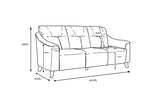 Naples 3 Seater Sofa- Cream