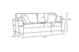 Quebec 3 Seater - Cream *special*