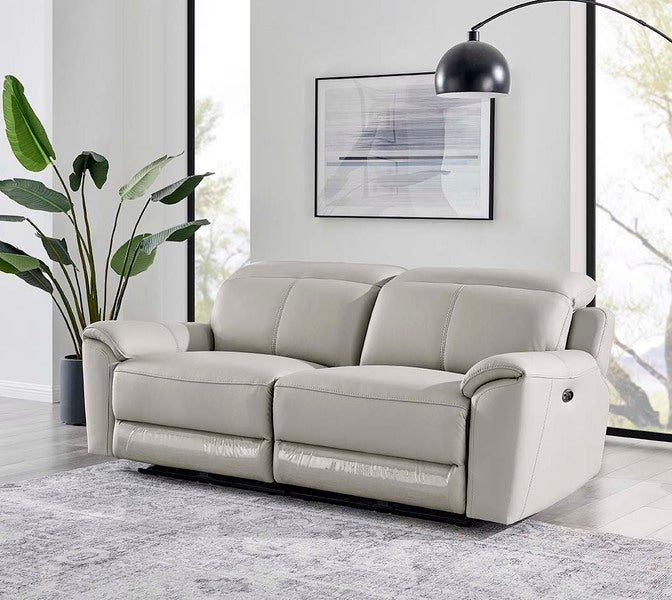 Madrid 3 Seater Electric Recliner - Light Grey