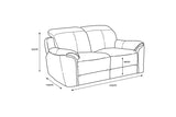 Madrid 2 Seater Fixed Sofa - Charcoal