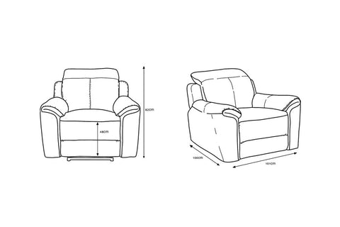 Madrid Fixed Armchair - Charcoal