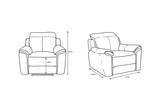 Madrid Fixed Armchair - Charcoal