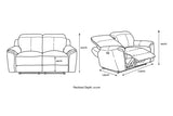 Madrid 2 Seater Electric Recliner - Charcoal