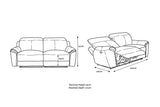 Madrid 3 Seater Electric Recliner - Light Grey