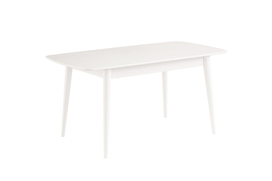 Fara Extending Dining Table White + 6 Chairs Charcoal *special*