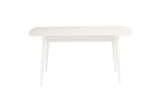 Fara Extending Dining Table White + 6 Chairs Charcoal *special*