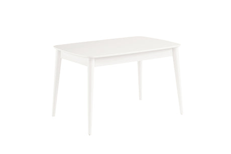 Fara Extending Dining Table White + 6 Chairs Charcoal *special*