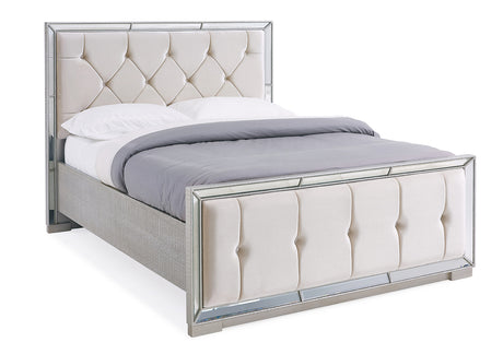 Sofia King Size Bed - Cream