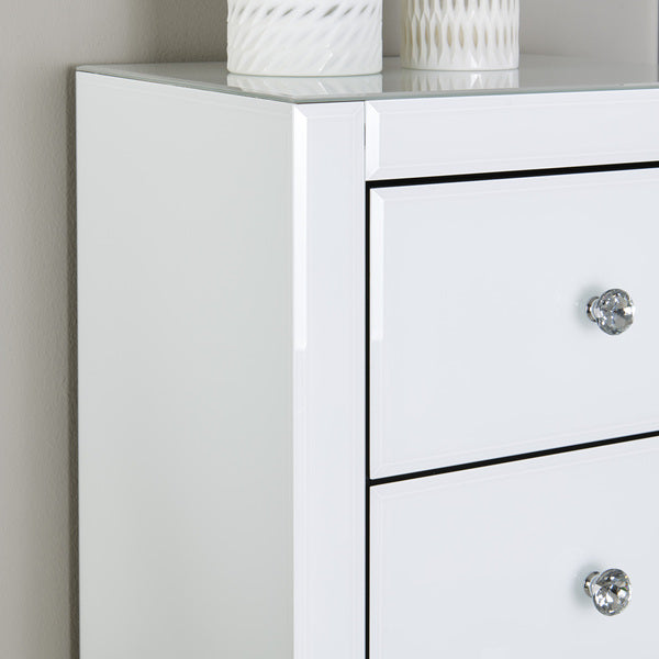 Hollywood 5 Drawer Tallboy-White