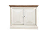 Devon 2 Door Chest - Rustic White /Oak Wash Top *special