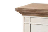 Devon 2 Door Chest - Rustic White /Oak Wash Top *special