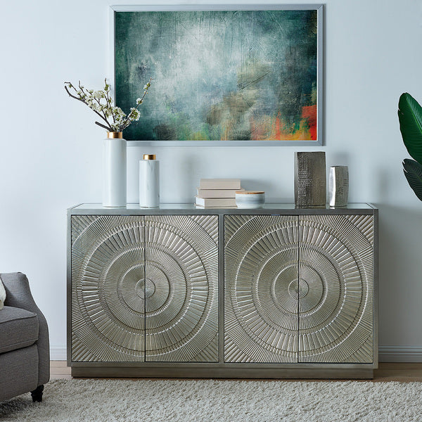 Frenso 4 Door Sideboard Silver