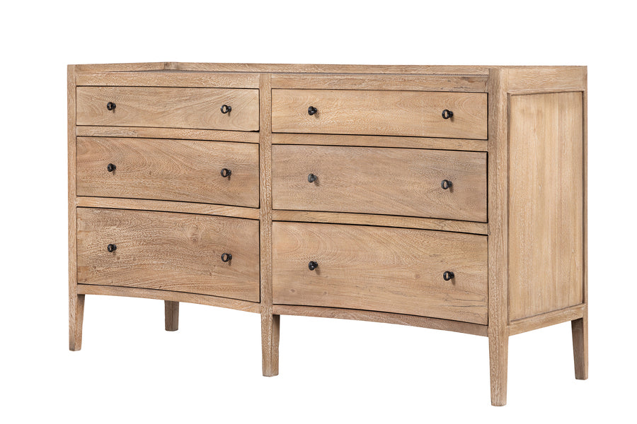 Jacob Chest of 6 Drawers - Natural Wash