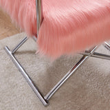 Faux Sheepskin Directors Chair-Pink *special* (Minimum Order: 2)