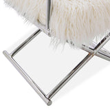 Faux Sheepskin Directors Chair-White *special* (Minimum Order: 2)
