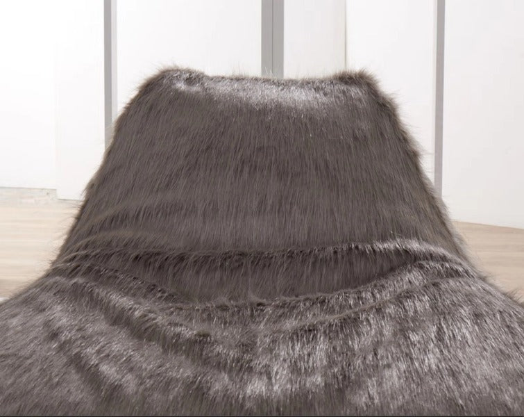 Faux Sheepskin Bean Bag-Grey *special* (Minimum Order: 2)