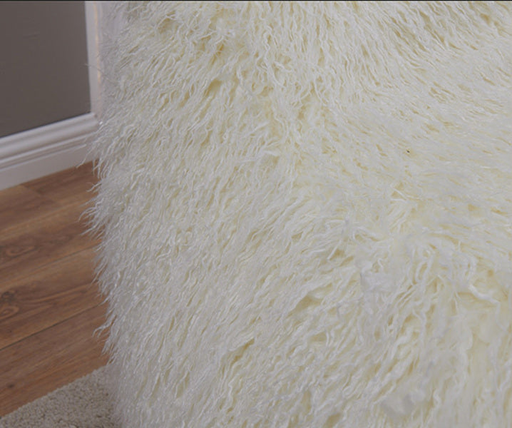 Faux Sheepskin Bean Bag-White *special* (Minimum Order: 2)