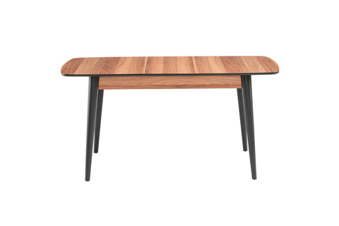 Fara Extending Dining Table Walnut + 6 Dinamic Chairs Beige *special*