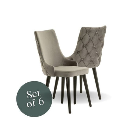 City Chair - Grey Velvet (Set of 6) *special*
