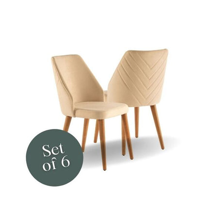 Set of 6 Hazal Chair Beige *special*