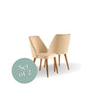 Zara Chair - Beige/Walnut (Set of 2)