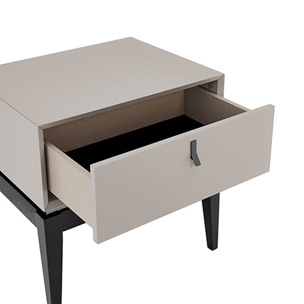 Pasadena 1 Drawer End Table - Flannel Grey