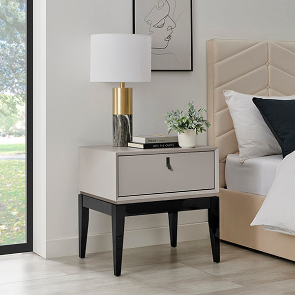 Pasadena 1 Drawer End Table - Flannel Grey