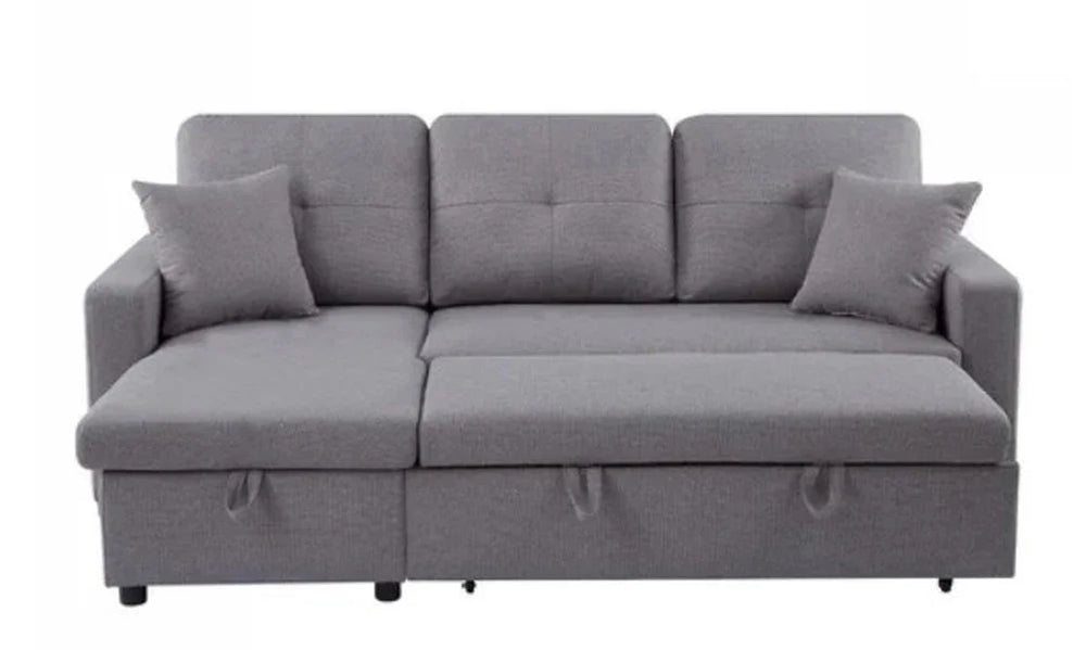 Lincoln Interchangeable Corner Sofa Bed - Grey