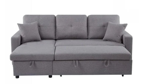 Lincoln Interchangeable Corner Sofa Bed - Grey