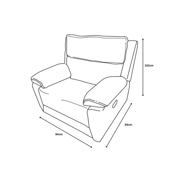 Midtown Recliner Chair - Dark Grey (Special)
