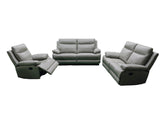 Phoenix Recliner Amrchair Leather Aire-Light Grey