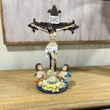 Christ on Cross Water Font (Set of 2)