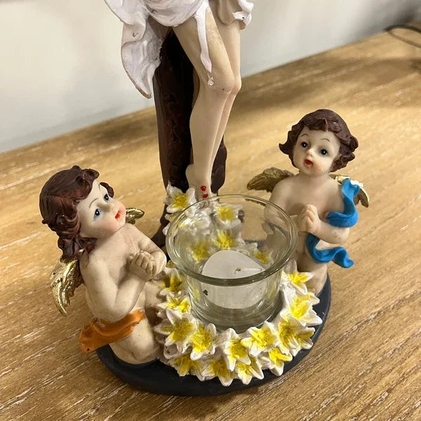 Christ on Cross Water Font (Set of 2)