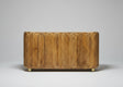 Wooden sideboard with capsule design doors and brass handles | Home Centre Direct UK