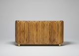Wooden sideboard with capsule design doors and brass handles | Home Centre Direct UK