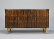 Wooden four-door sideboard with oval carved details and rounded edges | Home Centre Direct UK